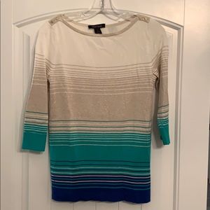 White House Black Market Colorblock Pullover